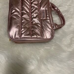 Marc Jacobs Metallic Pink Quilted Cosmetic Case